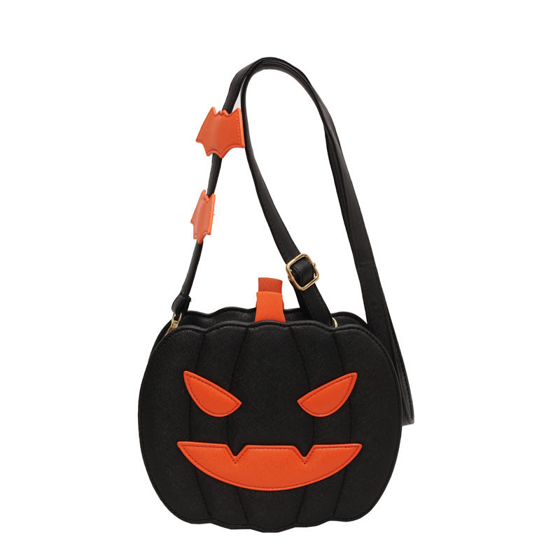 Halloween Pumpkin Crossbody Bag | Funny Bat Cartoon Shoulder Bag