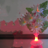 Pointed Rose Flower Vase Fiber Optic Flower