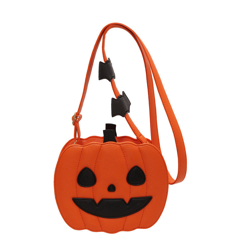 Halloween Pumpkin Crossbody Bag | Funny Bat Cartoon Shoulder Bag