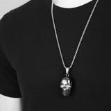 steel skull pendant