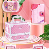 Kids Makeup Set in a stylish pink cosmetic case, ideal for young fashionistas aged 7-14.