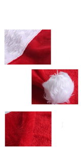 LED Light-Up Santa Hat – Plush Christmas Hat for Kids & Adults