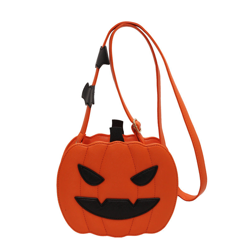 Halloween Pumpkin Crossbody Bag | Funny Bat Cartoon Shoulder Bag