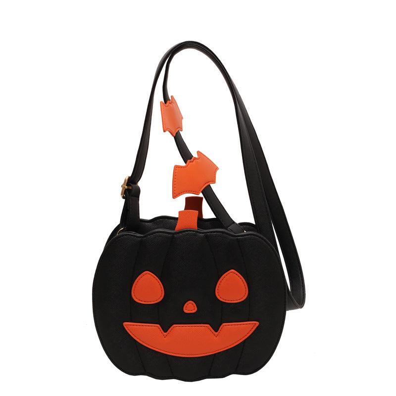 Halloween Pumpkin Crossbody Bag | Funny Bat Cartoon Shoulder Bag