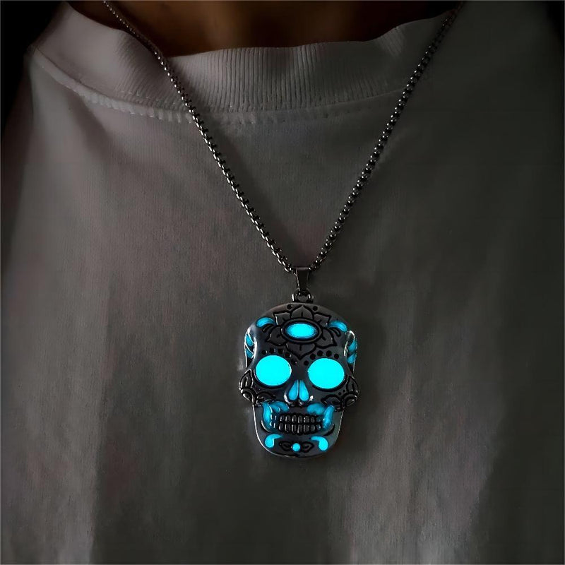lotus skull pendant
