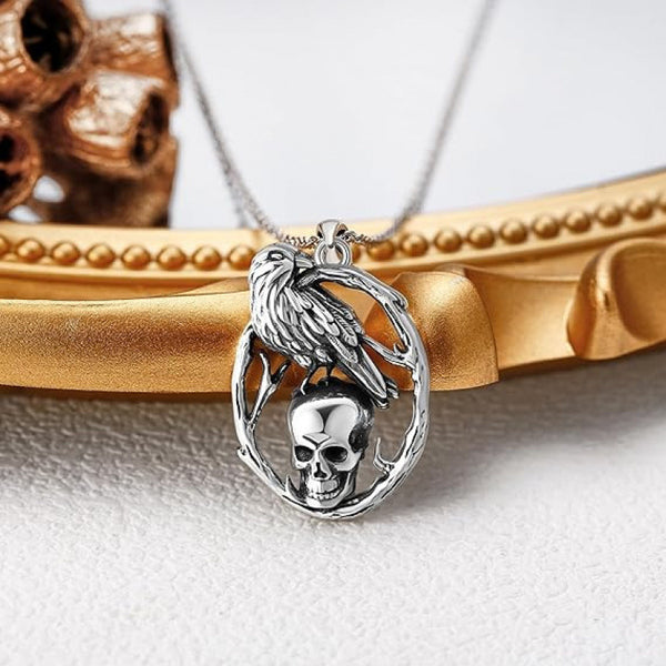 retro skull necklace